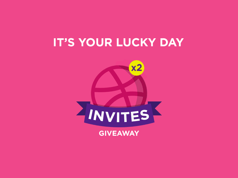 Dribbble Invites Giveaway animation badge cards gif invitation invite luck poker principle