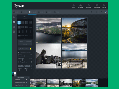 Ribbet Collage animation collage motion photo ui ux