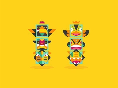 Masks and Totem chat tiki totem