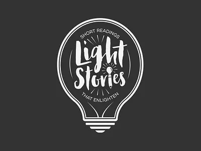 Light Stories blog bulb light logo pencil read script stories typography