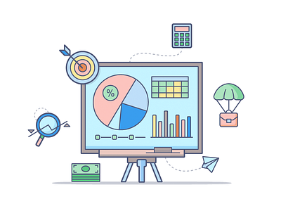 Strategy Icon - dropbox style calculate chart dropbox graphics icon money pie piechart strategy style