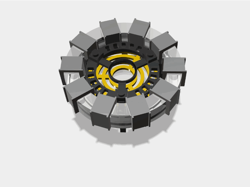 Iron Man Arc Reactor - 3D Render 3d 3d printing arc reactor design iron man model toys