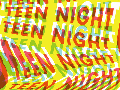 TEENS 70s glitch poster process scanner typography