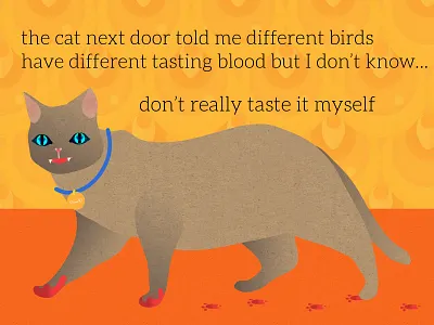 Contemplating Cat cat character pet storytelling vector