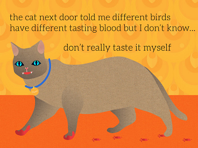 Contemplating Cat cat character pet storytelling vector