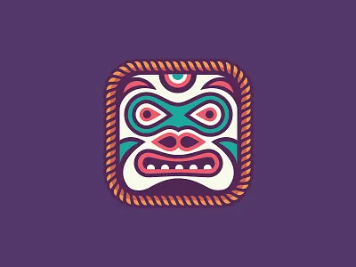 Kwakwaka animal bear icon illustration indian mask masks native