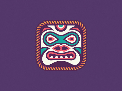 Kwakwaka animal bear icon illustration indian mask masks native