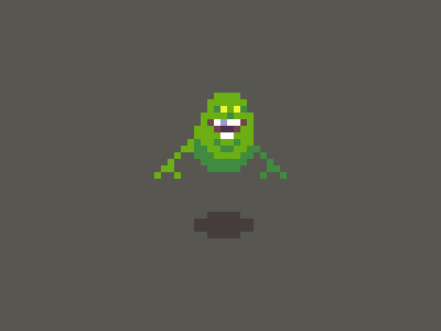 Halloween Countdown #24 ghostbusters halloween pixel art slimer