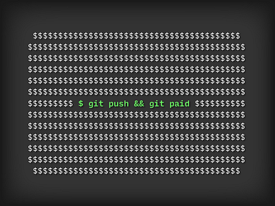 git push && git paid git monospace terminal