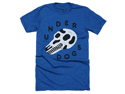 Underdogs design dog illustration shirt skull type typography