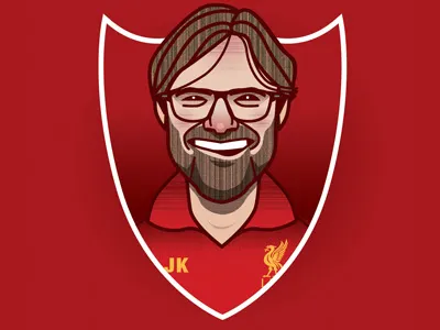 Jurgen Klopp football illustration jurgen klopp lfc liverpool manager portrait soccer