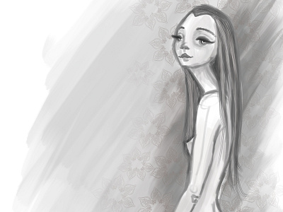 Quick Sketch doodle drawing girl gray illustration naked photoshop sketch