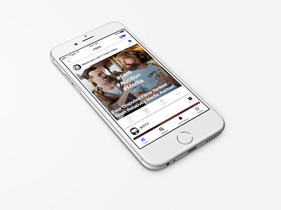 social news feed app card hashtag ios mobile news reader social tag trigger ui