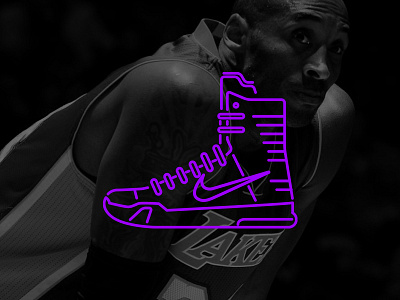 Kobe X Elite Line Icon design icon illustration kobe sneakons x