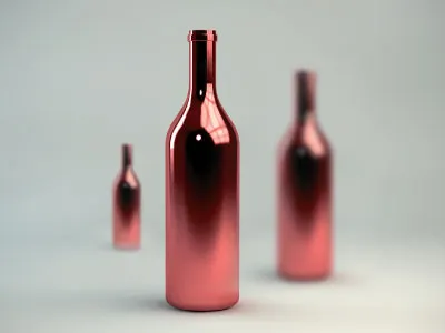 Bottle Render 3d bottle cinema modelling render wine