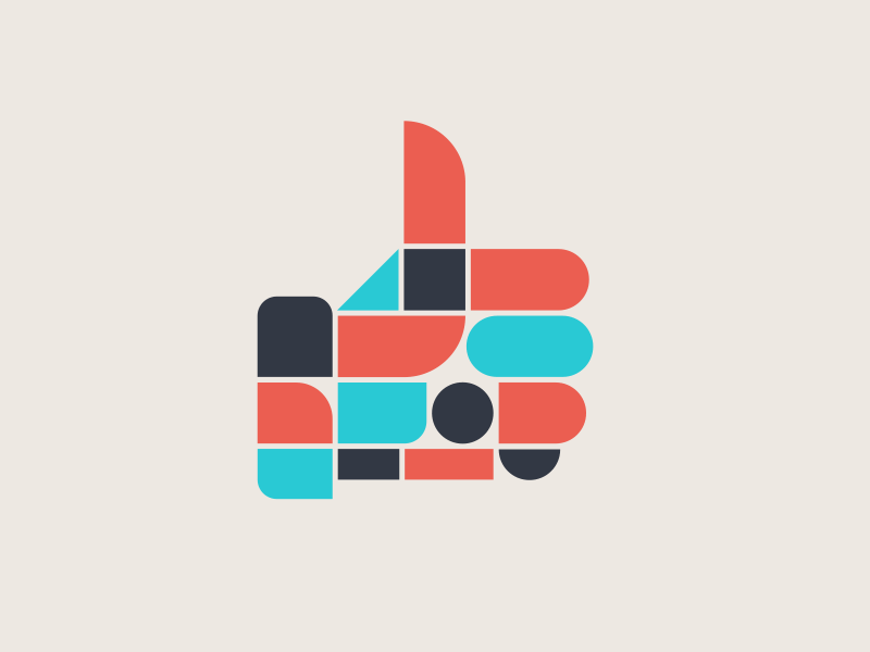 Thumbs up geometric like shapes thumb thumbs up