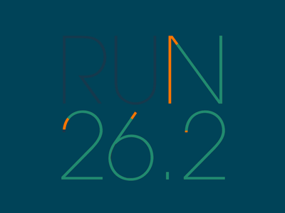 It's almost Marathon time here in Chicago! 26.2 animated gif animated type chicago gif loop marathon mograph run runner running type