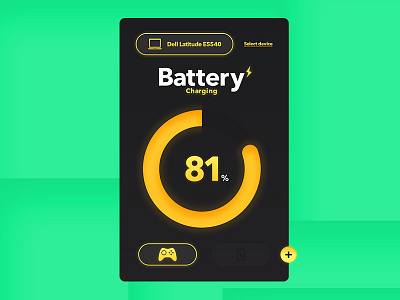 Day 032 - Battery Widget application battery design divices ui ux widget