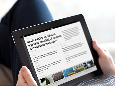 Noticias app black and white design ipad landscape mobile news noticias sapo