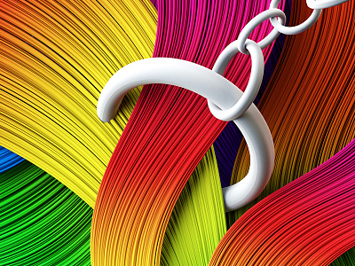 rainbow sherbert 3d art c4d cinema4d colors design everydays rainbow