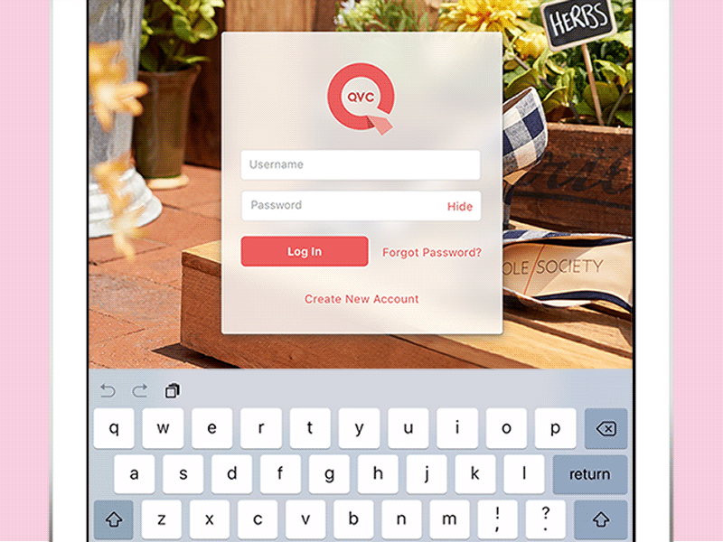 iPad Login screen ios ipad login ui user interface ux