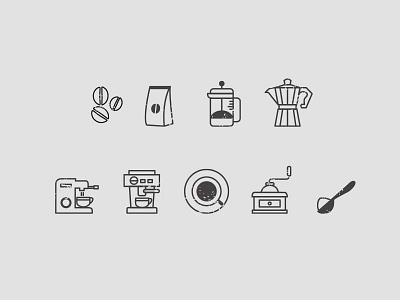 Caphe store Icons branding coffee design icon store website