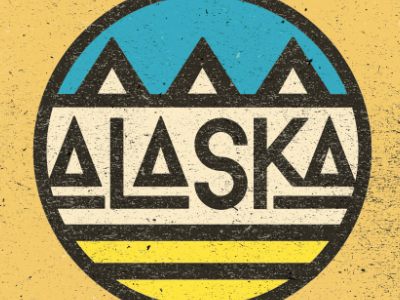 Alaska Badge alaska badge logo typography