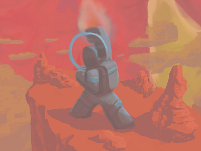 Mars digital illustration krita