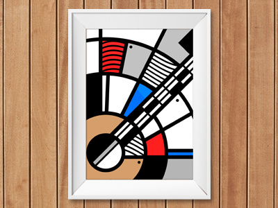 Abstracts 101: Music abstract colors de stijl gallery illustration music patterns pop art shapes vector