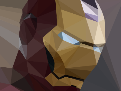 Ironman Polygon Paper adobe illustration ironman marvel photoshop polygon stark tony