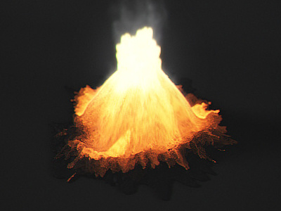 lava sim v02 [still] glow heat houdini lava particle simulation shader sidefx simulation visual effects