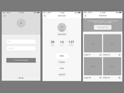 Tutti-Frutti! Wireframe app argentina design designer flat game graphic mobile ui ux