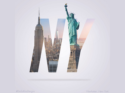 2nd Piece of Mini Series! emilioriosdesigns font graphic lady liberty new york ny photoshop poster text typography