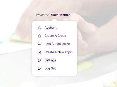 My Account Dropdown Menu Ui account menu dropdown menu