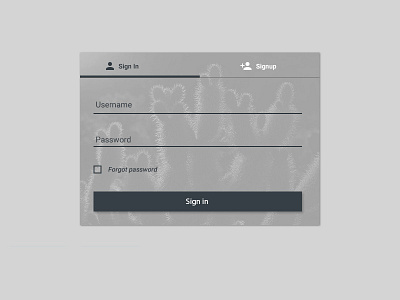 Greyscale Material Signin Signup Form Concept login ui material ui signup ui