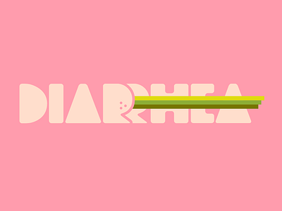 Diarrhea Logo diarrhea gross logo pink poop typography