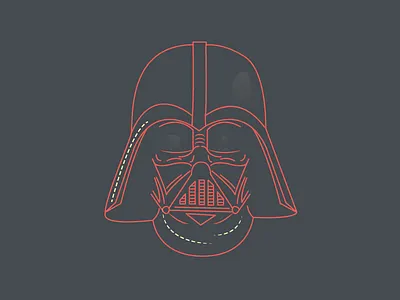 DAY 11/31 - Darth Vader dark side darth vader film illustration line line icon pop culture star wars vector