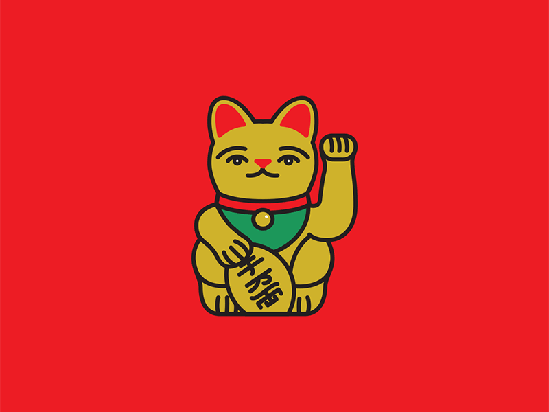 Kōun: Maneki Neko amulet animation cat gif japanese luck maneki vector