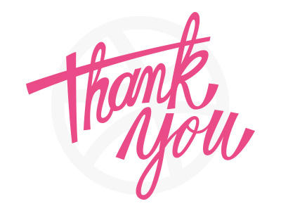 Thank You! handlettering lettering pink thank you