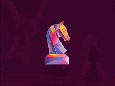 Horse chess game horse logo strategy