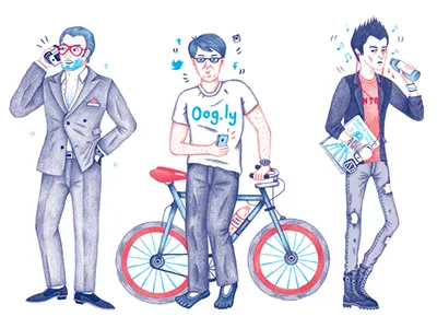 GQ Portraits drawing gq illustration stereotypes