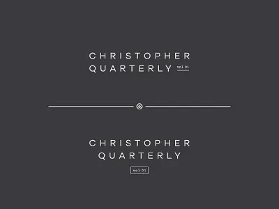 Christopher Quarterly branding classic identity magazine modern sans serif simple typography