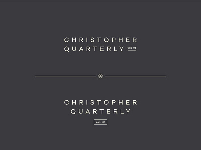 Christopher Quarterly branding classic identity magazine modern sans serif simple typography