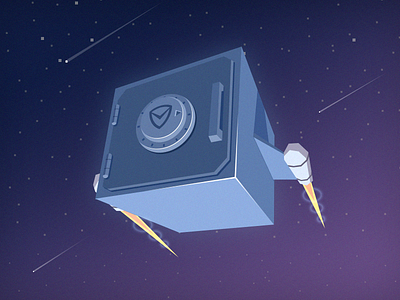 Universe Strongbox flat lock meteor rocket space star strongbox universe