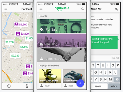 HappySale Latest Version! classifieds happysale ios listings market real estate second hand