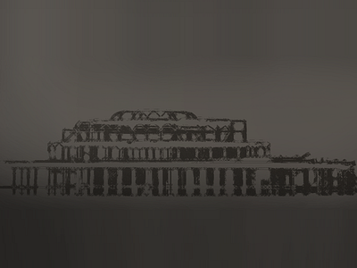 West Pier, Brighton UK brighton charcoal effects illustrator photoshop pier uk