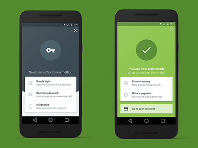 Mobile banking - Pre & Post authorization (WIP) android authorization banking material mobile money payments transfers