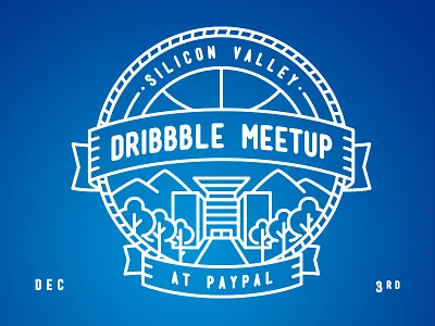 Dribbble Meetup @PayPal badge bay area debut dribbble illustration logo mark meetup san francisco san jose sf silicon valley