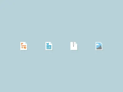 Document Icons app docs icons image powerpoint product tool ui web app word zip