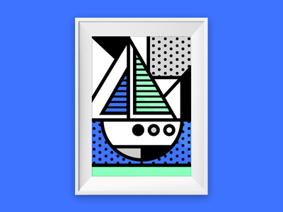 Abstracts 101: Sail abstract boat de stijl geometry illustration patterns pop art shapes vector